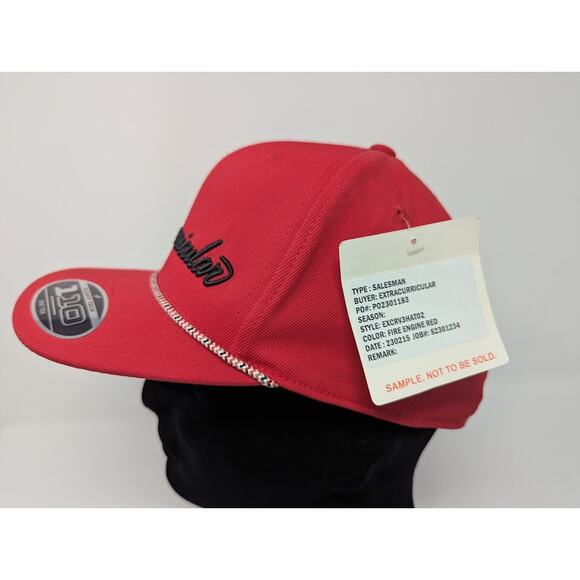 NWT Extracurricular Golf Penman Snapback Hat Cap Red Adjustable Yupoong - Picture 3 of 9